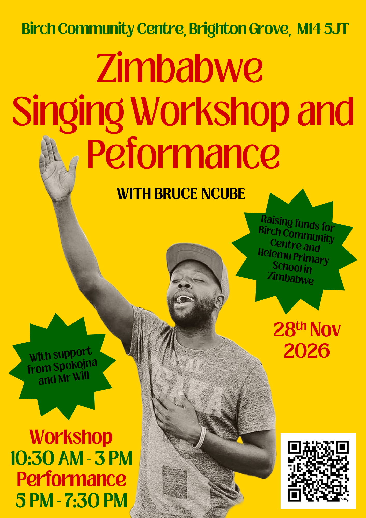 Zimbabwean Singing workshop and Performance with Bruce Ncube